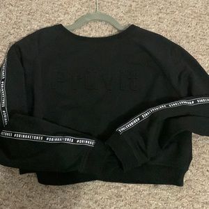 Women’s Cropped black sweatshirt size Medium Worn once